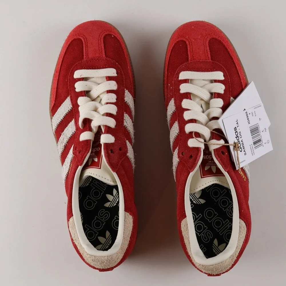Adidas Samba OG TAL Hahoe Mask Red White Suede Sneakers 5.5 NWT
